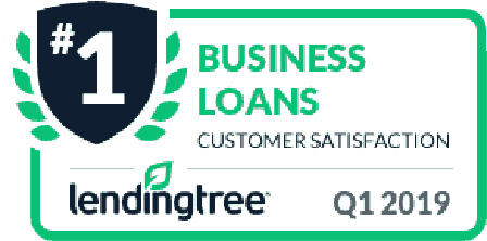 Award from LendingTree stating #1 in customer satisfaction for business loans in Q1 2019